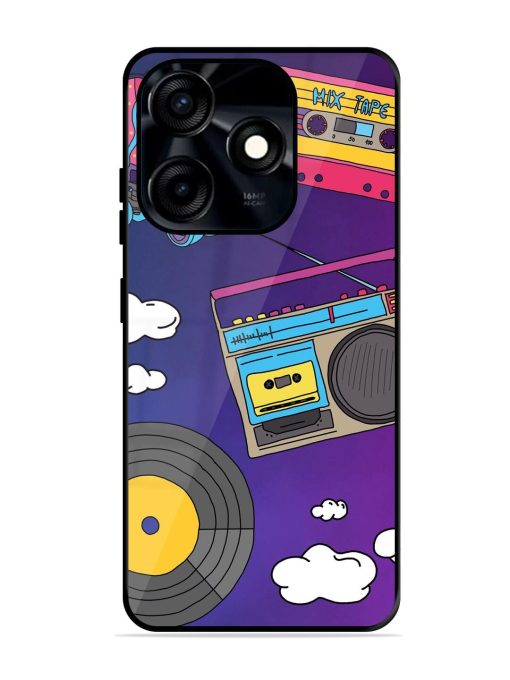 Retro Vibes Glossy Soft Edge Case for Tecno Spark 10C Chachhi