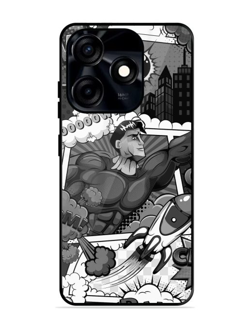 Comic Book Chaos Glossy Soft Edge Case for Tecno Spark 10C Chachhi