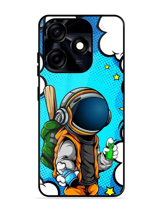 Space Graffiti Artist Glossy Soft Edge Case for Tecno Spark 10C Chachhi