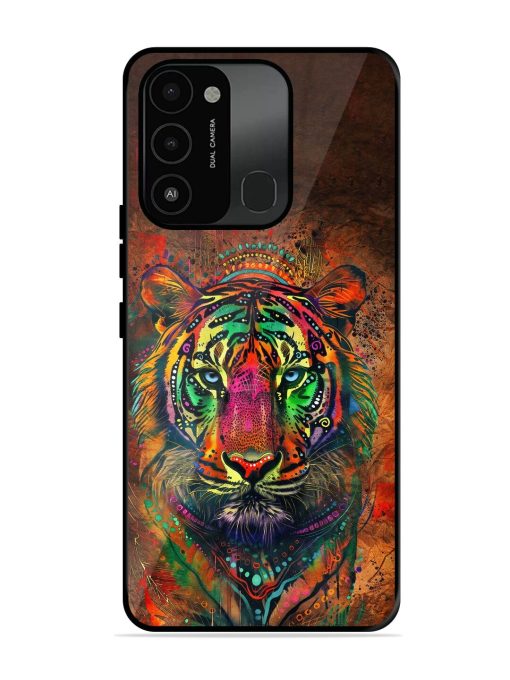 Cosmic Tiger Glossy Soft Edge Case for Tecno Spark 8C Chachhi