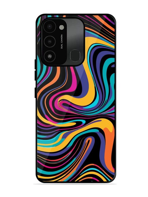 Psychedelic Swirl Glossy Soft Edge Case for Tecno Spark 8C Chachhi