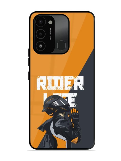 Ride Never Ends Glossy Soft Edge Case for Tecno Spark 8C