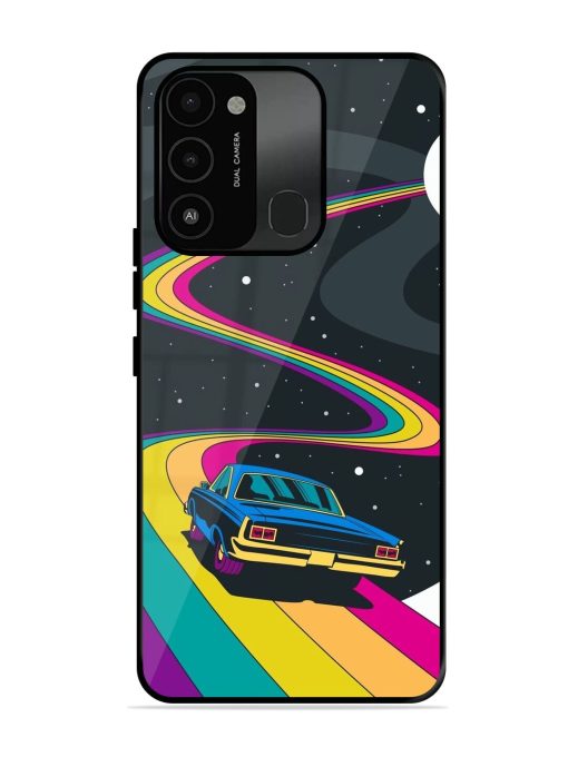 Rainbow Road Glossy Soft Edge Case for Tecno Spark 8C Chachhi