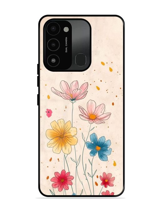 Delicate Bloom Glossy Soft Edge Case for Tecno Spark 8C Chachhi