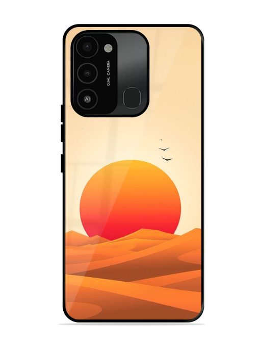 Desert Sunset Glossy Soft Edge Case for Tecno Spark 8C Chachhi