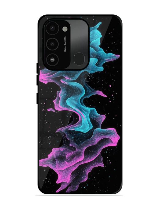 Cosmic Currents Glossy Soft Edge Case for Tecno Spark 8C Chachhi