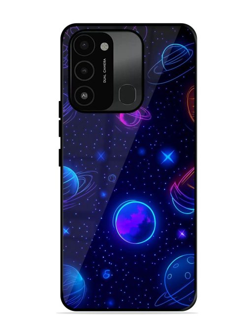 Neon Cosmos Glossy Soft Edge Case for Tecno Spark 8C Chachhi