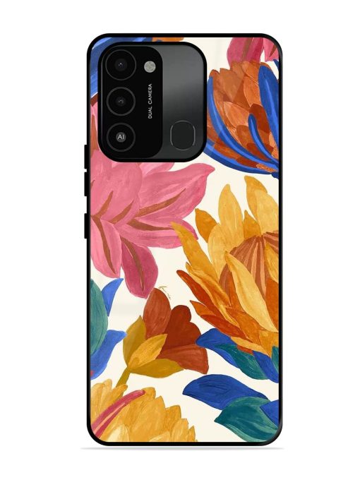 Blooming Tapestry Glossy Soft Edge Case for Tecno Spark 8C Chachhi