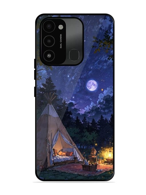 Moonlight Camping Glossy Soft Edge Case for Tecno Spark 8C Chachhi