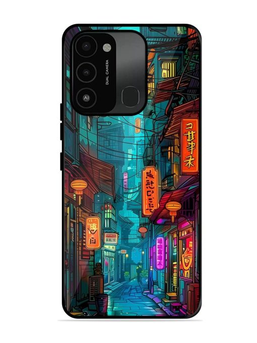 Neon Nightscape Glossy Soft Edge Case for Tecno Spark 8C Chachhi