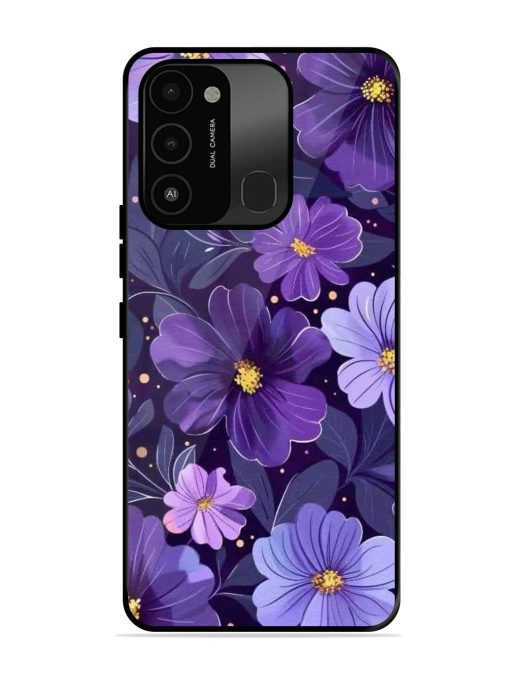 Purple Paradise Glossy Soft Edge Case for Tecno Spark 8C Chachhi