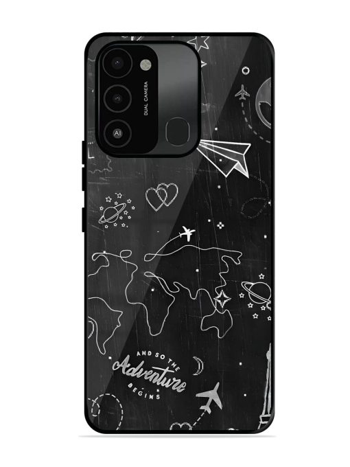 Wanderlust Sketchbook Glossy Soft Edge Case for Tecno Spark 8C Chachhi