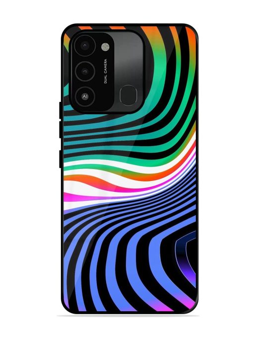 Psychedelic Waves Glossy Soft Edge Case for Tecno Spark 8C Chachhi