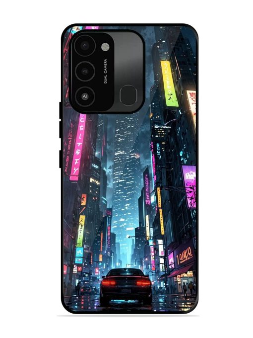 Neon Nightscape Glossy Soft Edge Case for Tecno Spark 8C Chachhi