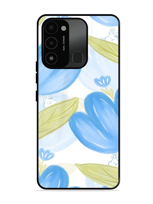 Bunny'S Blue Garden Glossy Soft Edge Case for Tecno Spark 8C Chachhi