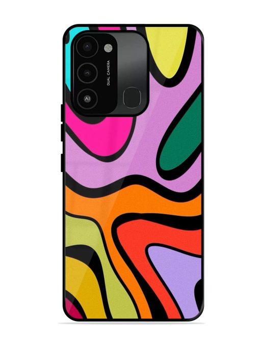 Groovy Swirls Glossy Soft Edge Case for Tecno Spark 8C