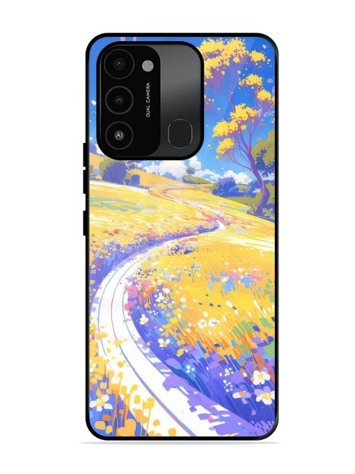 Vibrant Spring Meadow Glossy Soft Edge Case for Tecno Spark 8C Chachhi