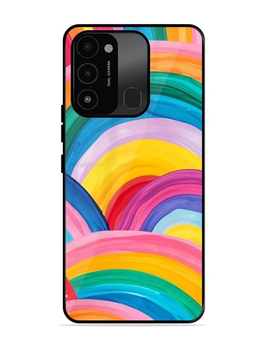 Rainbow Cascade Glossy Soft Edge Case for Tecno Spark 8C Chachhi