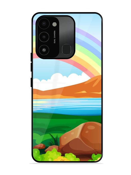 Rainbow Over The Lake Glossy Soft Edge Case for Tecno Spark 8C Chachhi