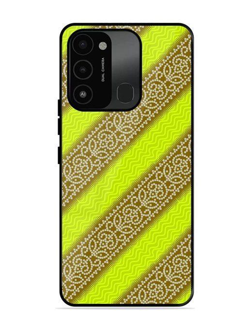 Golden Bandana Bliss Glossy Soft Edge Case for Tecno Spark 8C Chachhi