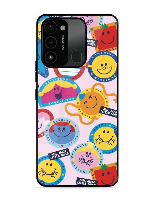 Whimsical Mr. Men & Little Miss Glossy Soft Edge Case for Tecno Spark 8C Chachhi