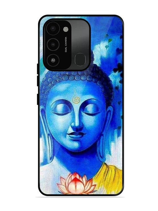 Serene Buddha With Lotus Glossy Soft Edge Case for Tecno Spark 8C Chachhi