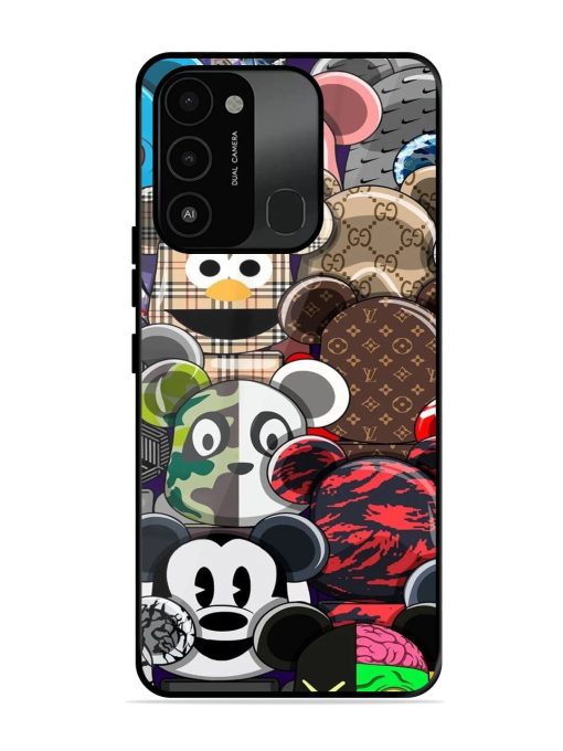 Streetwear Bearbrick Extravaganza Glossy Soft Edge Case for Tecno Spark 8C Chachhi