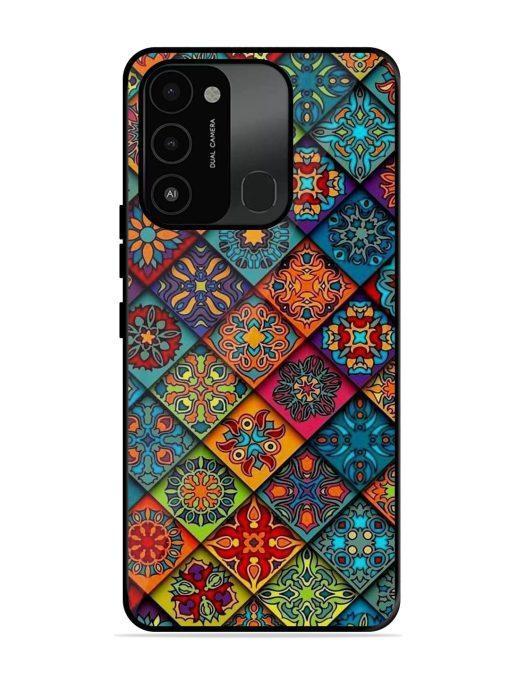 Patchwork Mandala Mosaic Glossy Soft Edge Case for Tecno Spark 8C Chachhi