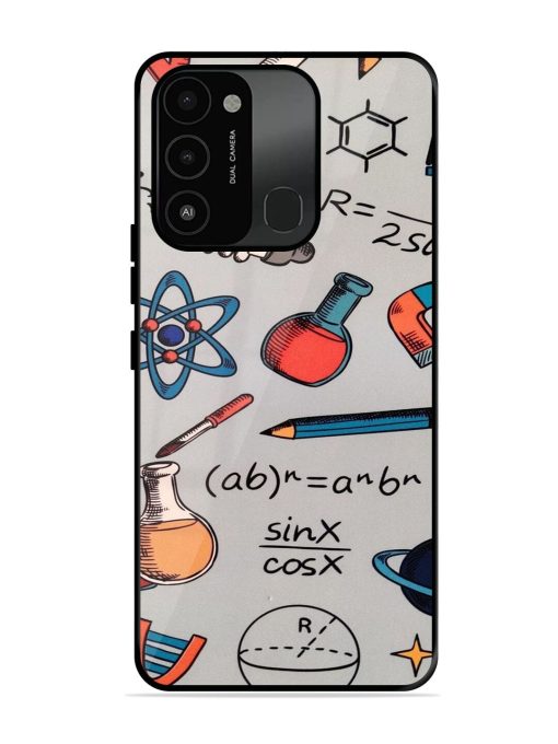 Science Doodle Delight Glossy Soft Edge Case for Tecno Spark 8C Chachhi