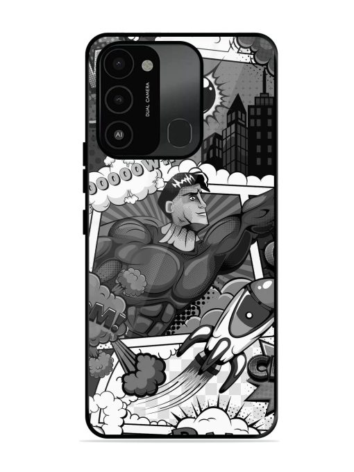 Comic Book Chaos Glossy Soft Edge Case for Tecno Spark 8C Chachhi