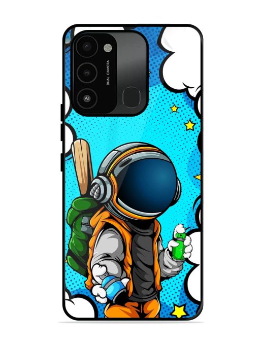 Space Graffiti Artist Glossy Soft Edge Case for Tecno Spark 8C Chachhi