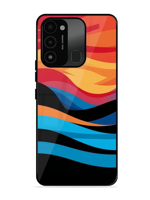 Blazing Currents Glossy Soft Edge Case for Tecno Spark Go (2022) Chachhi