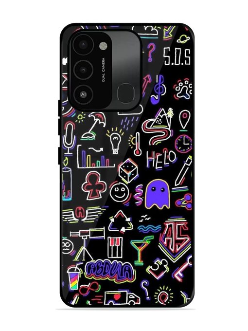 Neon Doodle Glossy Soft Edge Case for Tecno Spark Go (2022) Chachhi