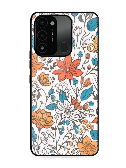 Floral Symphony Glossy Soft Edge Case for Tecno Spark Go (2022) Chachhi