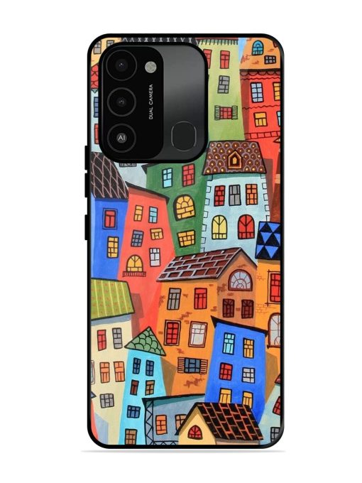 Rainbow House Glossy Soft Edge Case for Tecno Spark Go (2022) Chachhi