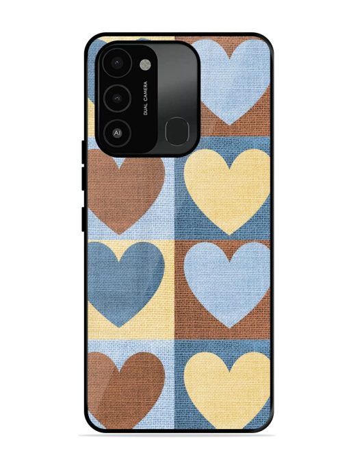 Hearts On Canvas Glossy Soft Edge Case for Tecno Spark Go (2022) Chachhi