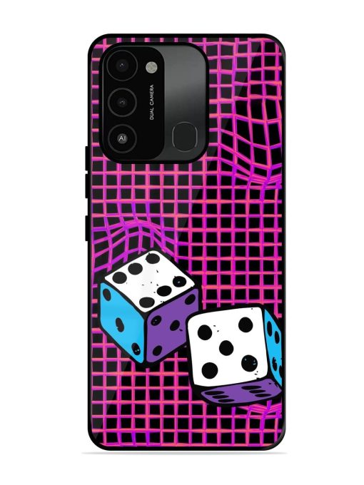 Glitched Dice Glossy Soft Edge Case for Tecno Spark Go (2022) Chachhi