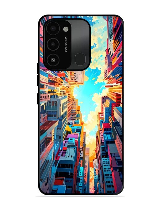 Skyward City Glossy Soft Edge Case for Tecno Spark Go (2022) Chachhi