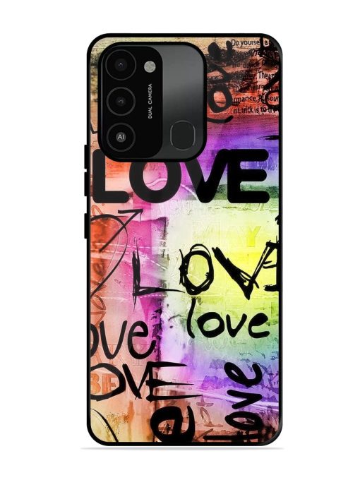 Love Graffiti Glossy Soft Edge Case for Tecno Spark Go (2022) Chachhi