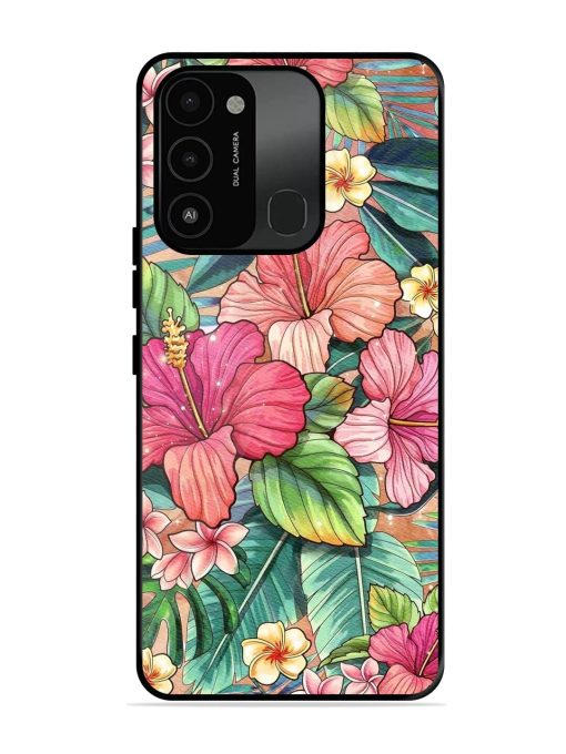 Tropical Tapestry Glossy Soft Edge Case for Tecno Spark Go (2022)