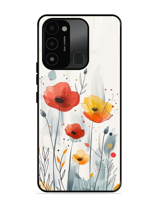 Poppy Fields Glossy Soft Edge Case for Tecno Spark Go (2022) Chachhi