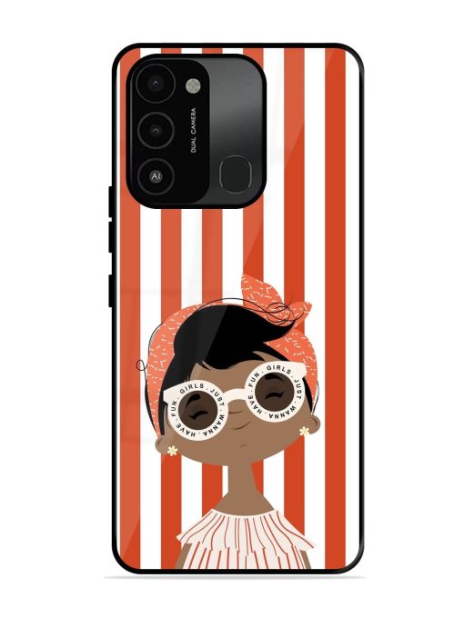 Girls Just Wanna Have Fun Glossy Soft Edge Case for Tecno Spark Go (2022) Chachhi