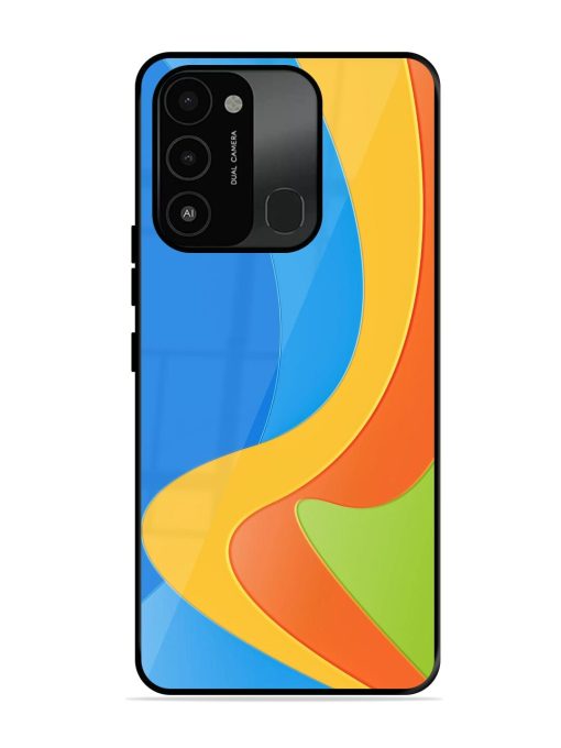 Curvy Color Cascade Glossy Soft Edge Case for Tecno Spark Go (2022) Chachhi