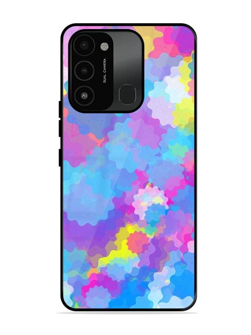 Psychedelic Cloud Burst Glossy Soft Edge Case for Tecno Spark Go (2022) Chachhi