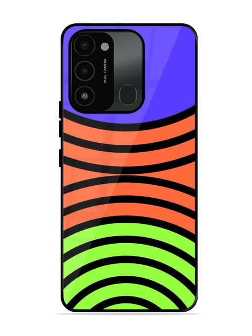 Psychedelic Stripe Symphony Glossy Soft Edge Case for Tecno Spark Go (2022) Chachhi