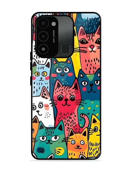 Feline Frenzy Glossy Soft Edge Case for Tecno Spark Go (2022) Chachhi