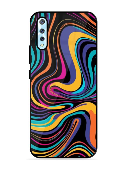 Psychedelic Swirl Glossy Soft Edge Case for Vivo S1 Chachhi