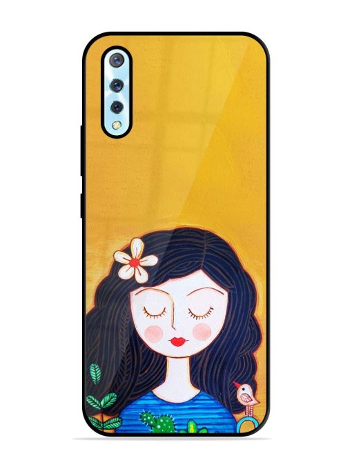 Girl Illustration Glossy Soft Edge Case for Vivo S1 Chachhi