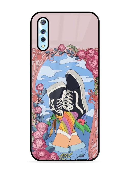 Floral Fantasy Glossy Soft Edge Case for Vivo S1 Chachhi