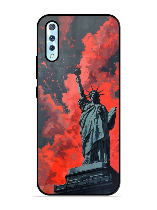 Lady Liberty'S Firework Finale Glossy Soft Edge Case for Vivo S1